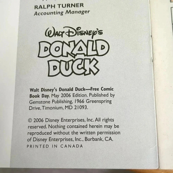 Walt Disney's Donald Duck, Free Comic  Book Day 2006 - Picture 2 of 6